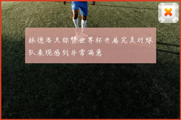 林德洛夫称赞世界杯开局完美对球队表现感到非常满意
