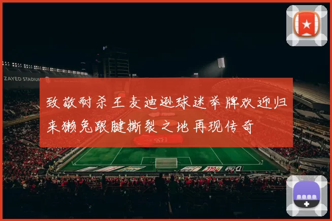 致敬耐杀王麦迪逊球迷举牌欢迎归来獭兔跟腱撕裂之地再现传奇